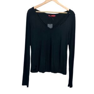 N: Philanthropy Distressed Studded Long Sleeve Top Size Medium